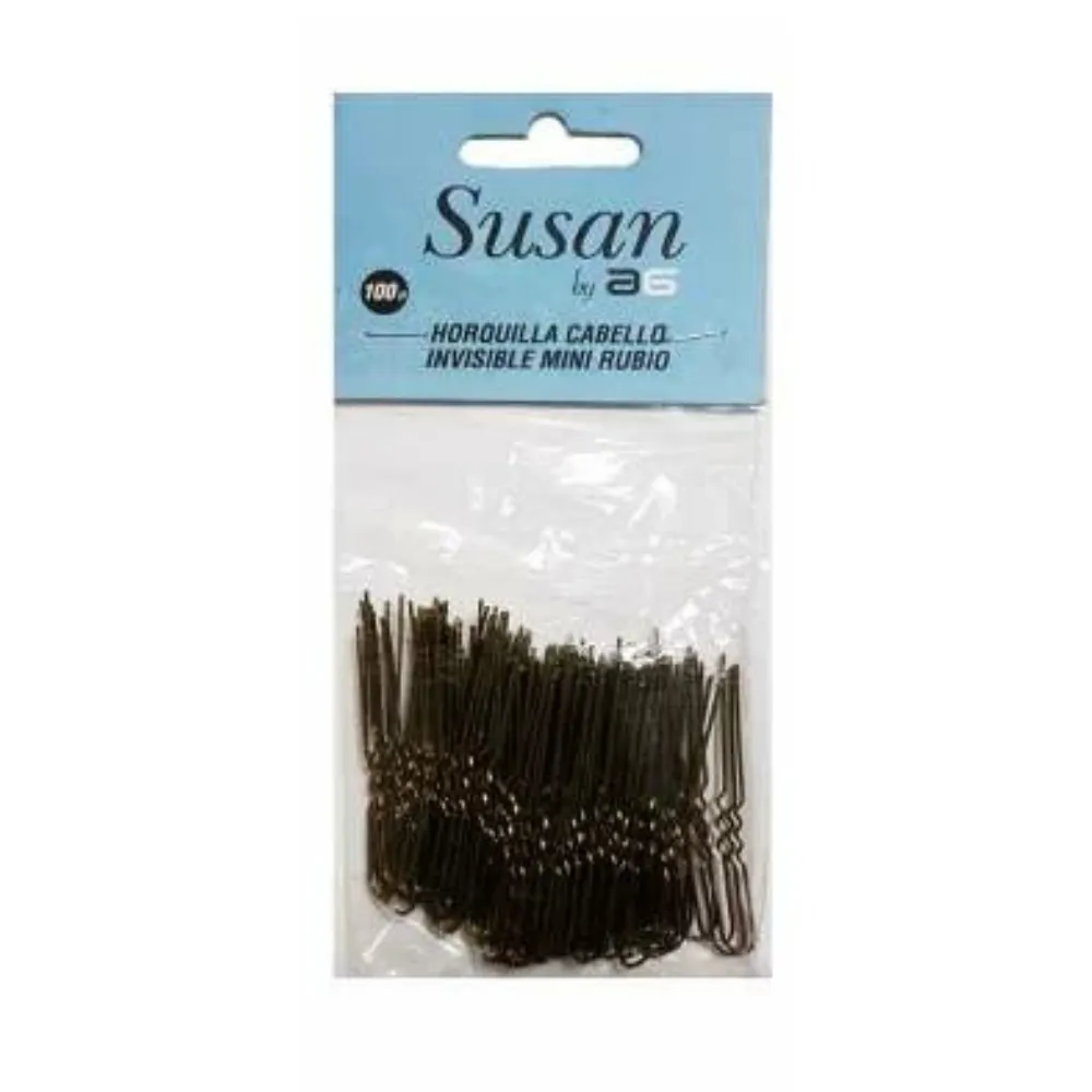 Asuer Horquilla Cabello Invisible Mini Rubio Susan 100uds Asuer Horquilla Cabello Invisible Mini Rubio Susan 100uds